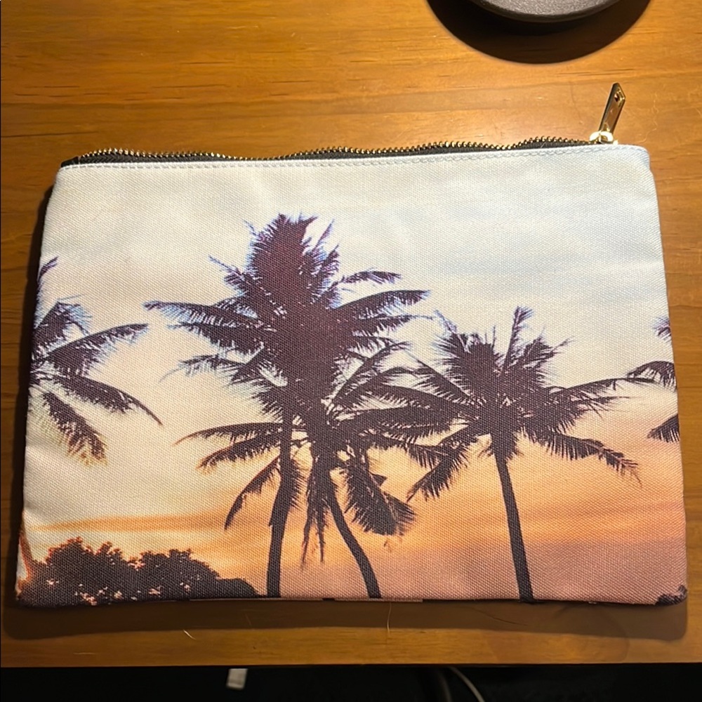 Tropical Palm Tree zip Clutch